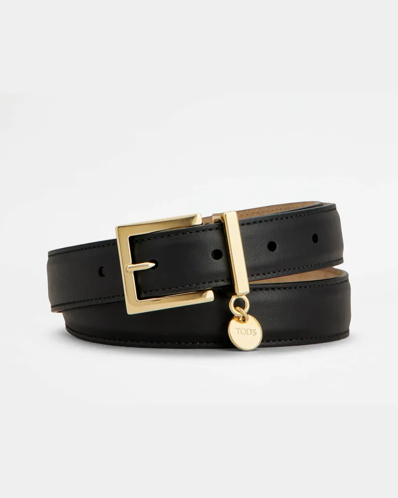 TOD'S Gürtel aus Leder, SCHWARZ, 95 - Belts Schwarz