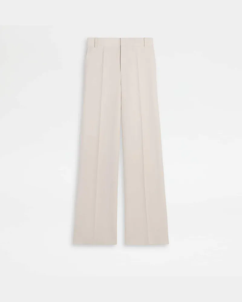 TOD'S Hose aus Leinen, WEISS Trousers Weiss