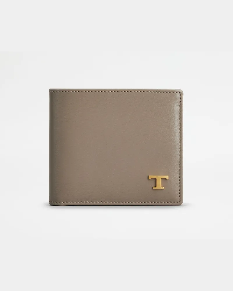 TOD'S Portemonnaie Tod's aus Leder, GRAU,  - Wallets Grau