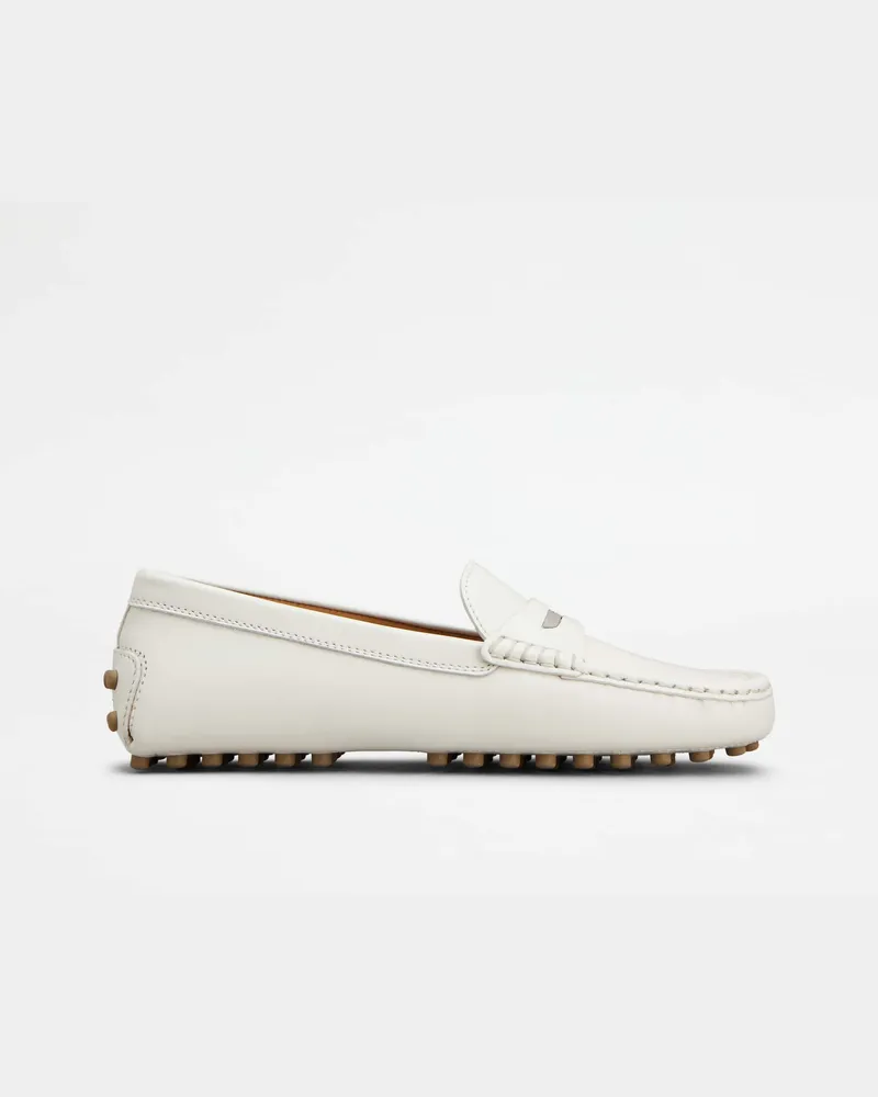 TOD'S Mokassins Gommino aus Leder, WEISS Shoes Weiss
