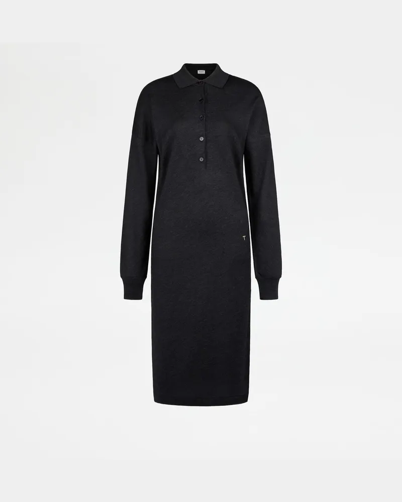 TOD'S Tod Kleid aus einer Strick-Seiden-Mischung, GRAU Clothing Grau