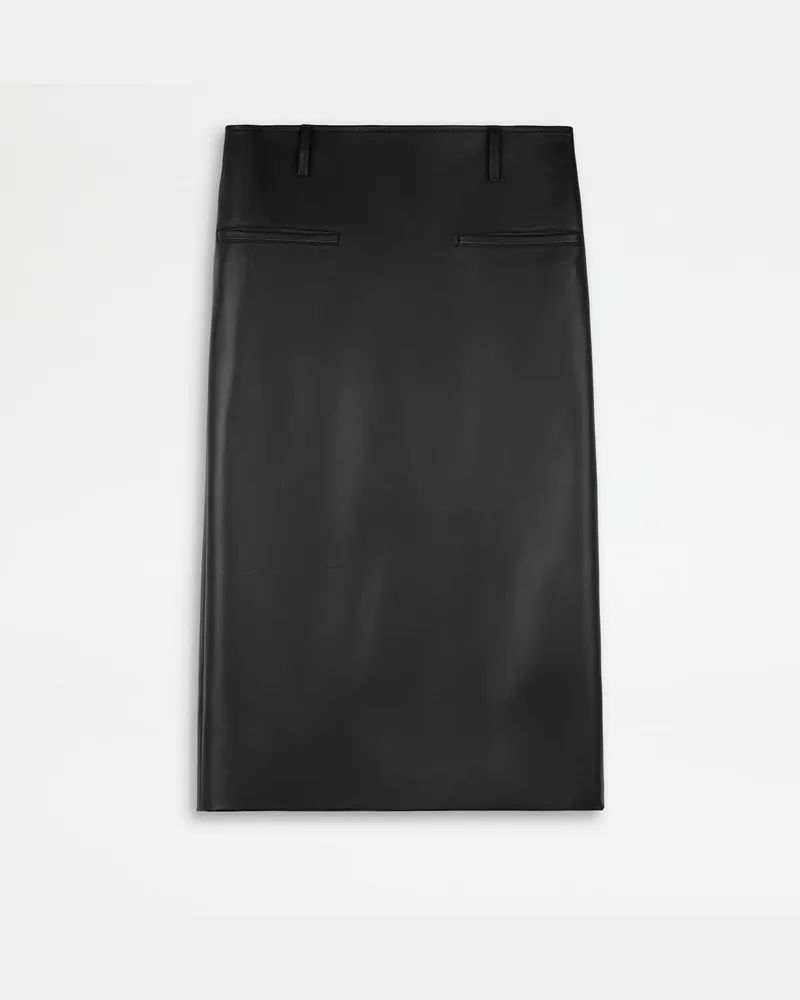 TOD'S Rock aus Leder, SCHWARZ Skirts Schwarz