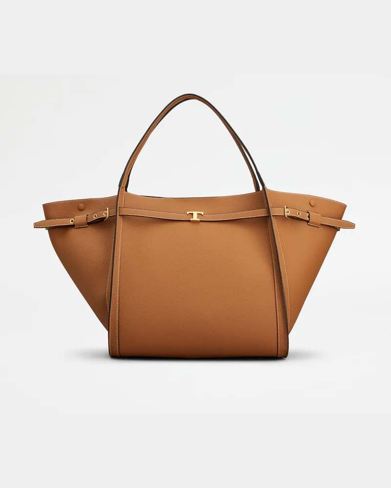TOD'S Shopper aus Leder Medium, BRAUN,  - Bags Braun