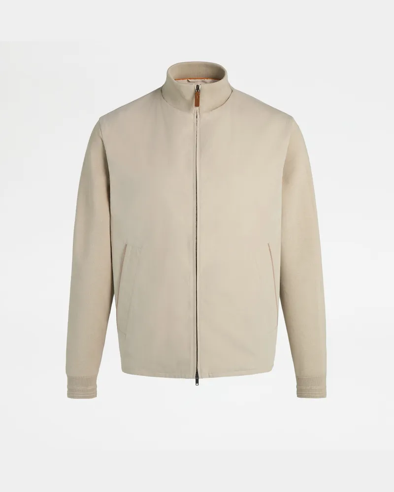 TOD'S Bomberjacke aus technischer Baumwolle, BEIGE Coat / Trench Beige
