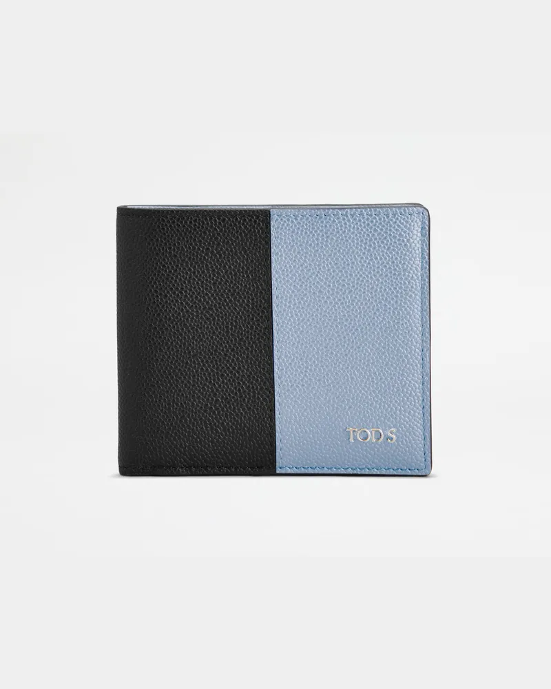 TOD'S Portemonnaie aus Leder, GRAU,HELLBLAU,SCHWARZ,  - Wallets Grau