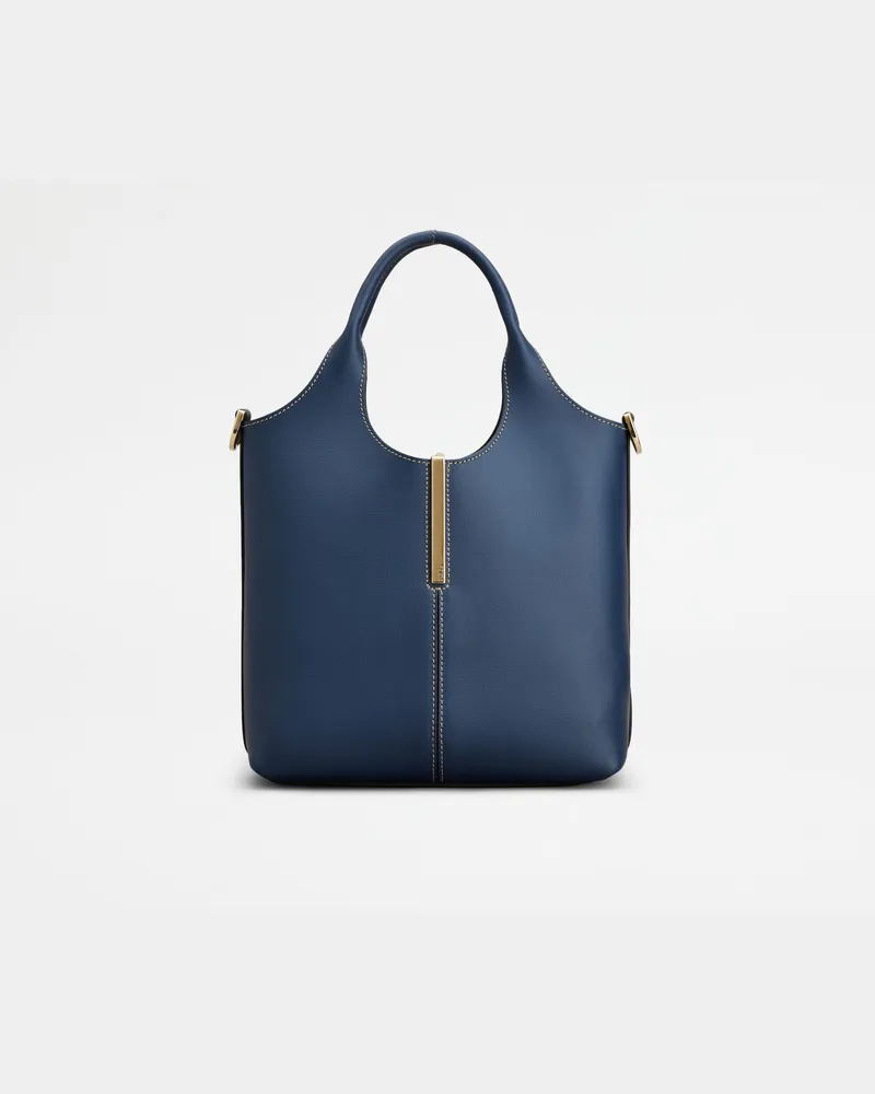 TOD'S Tote-Shopper aus Leder Mini, BLAU,  - Bags Blau