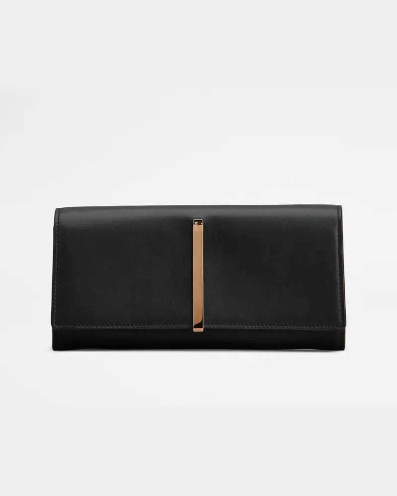 TOD'S Portemonnaie aus Leder, SCHWARZ,  - Wallets Schwarz