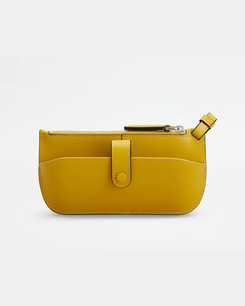 TOD'S Brillenetui aus Leder, GELB,  - Wallets Gelb