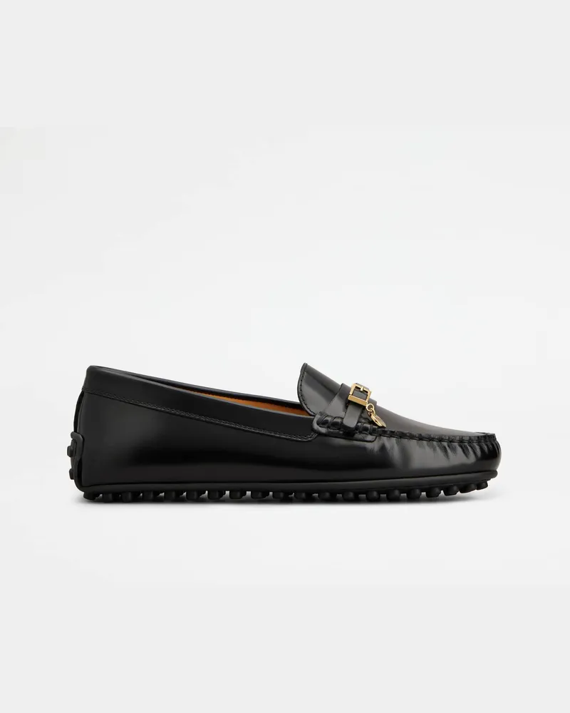 TOD'S Mokassins City Gommino aus Leder, SCHWARZ Shoes Schwarz