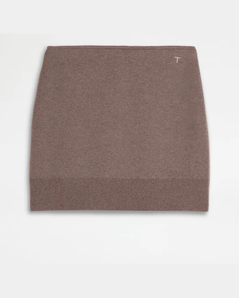 TOD'S Minirock aus Wolle und Kaschmir, BRAUN Skirts Braun