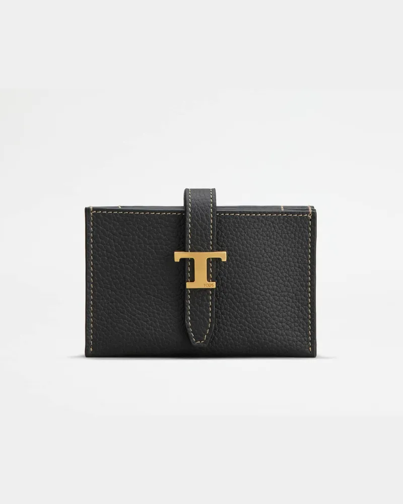 TOD'S Kartenetui aus Leder, SCHWARZ,  - Wallets Schwarz