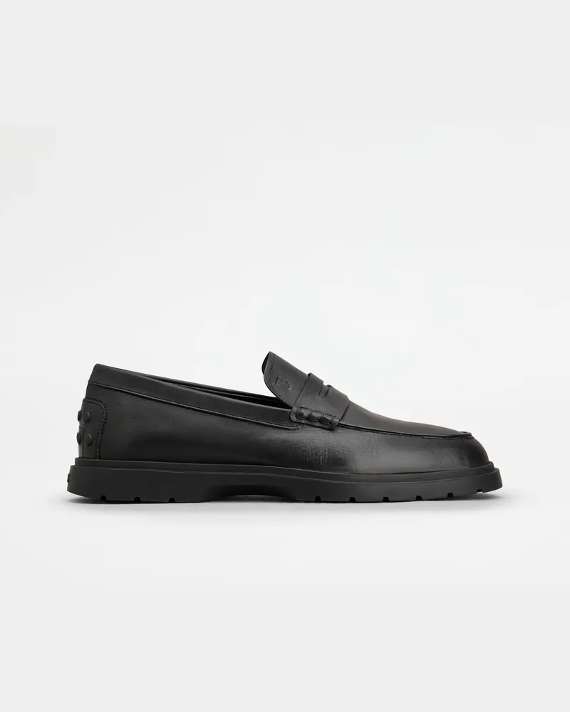 TOD'S Loafers aus Leder, SCHWARZ Shoes Schwarz