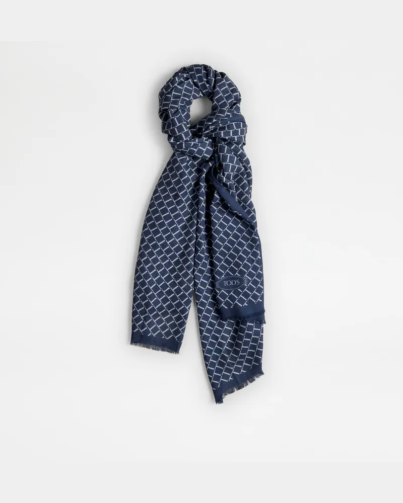 TOD'S Schal aus Wolle, BLAU,  - Bags Blau