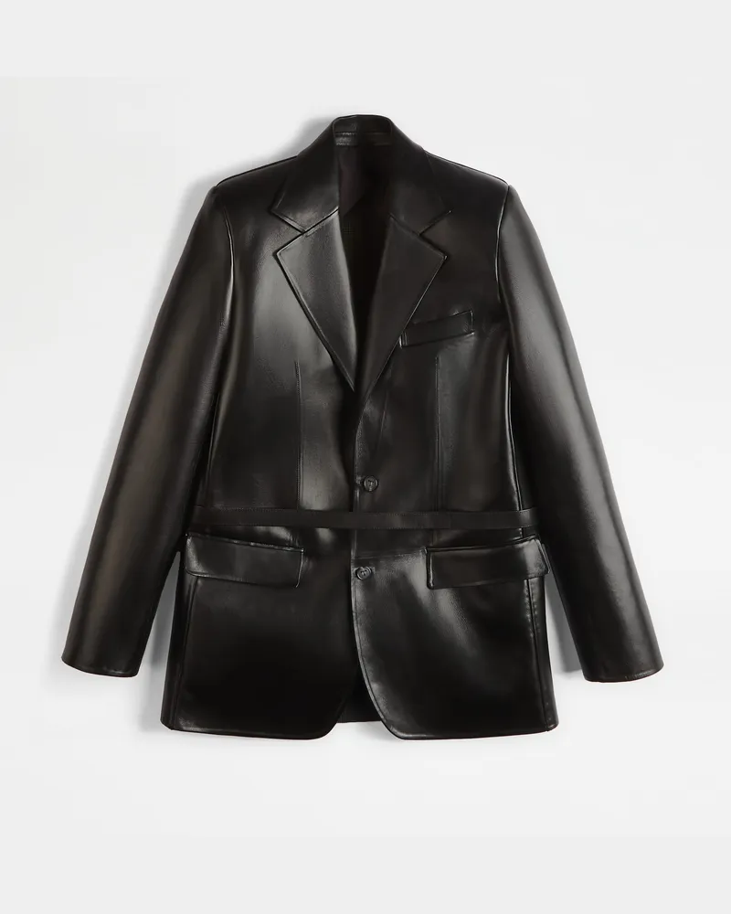 TOD'S Blazer aus Nappaleder, SCHWARZ Jackets Schwarz