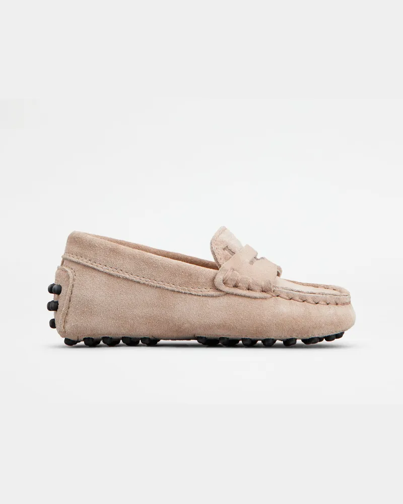 TOD'S Mokassins Gommino Junior aus Veloursleder, ROSA Junior Shoes Rosa
