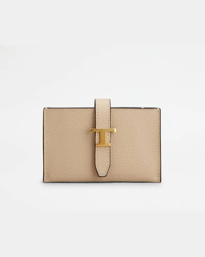 TOD'S Kartenetui aus Leder, BEIGE,  - Wallets Beige