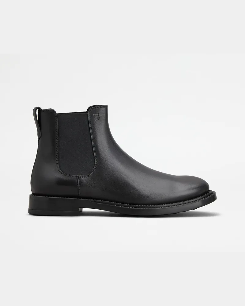 TOD'S Stiefeletten aus Leder, SCHWARZ Shoes Schwarz