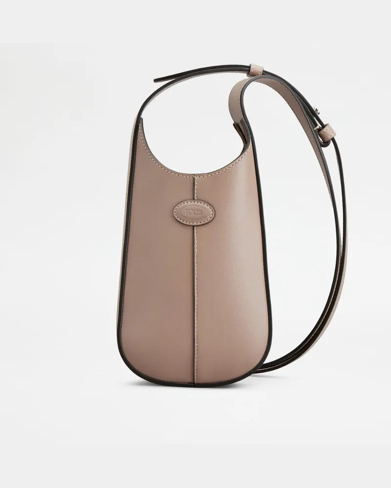 TOD'S Micro Di Bag Hobo aus Leder, BEIGE,  - Wallets Beige