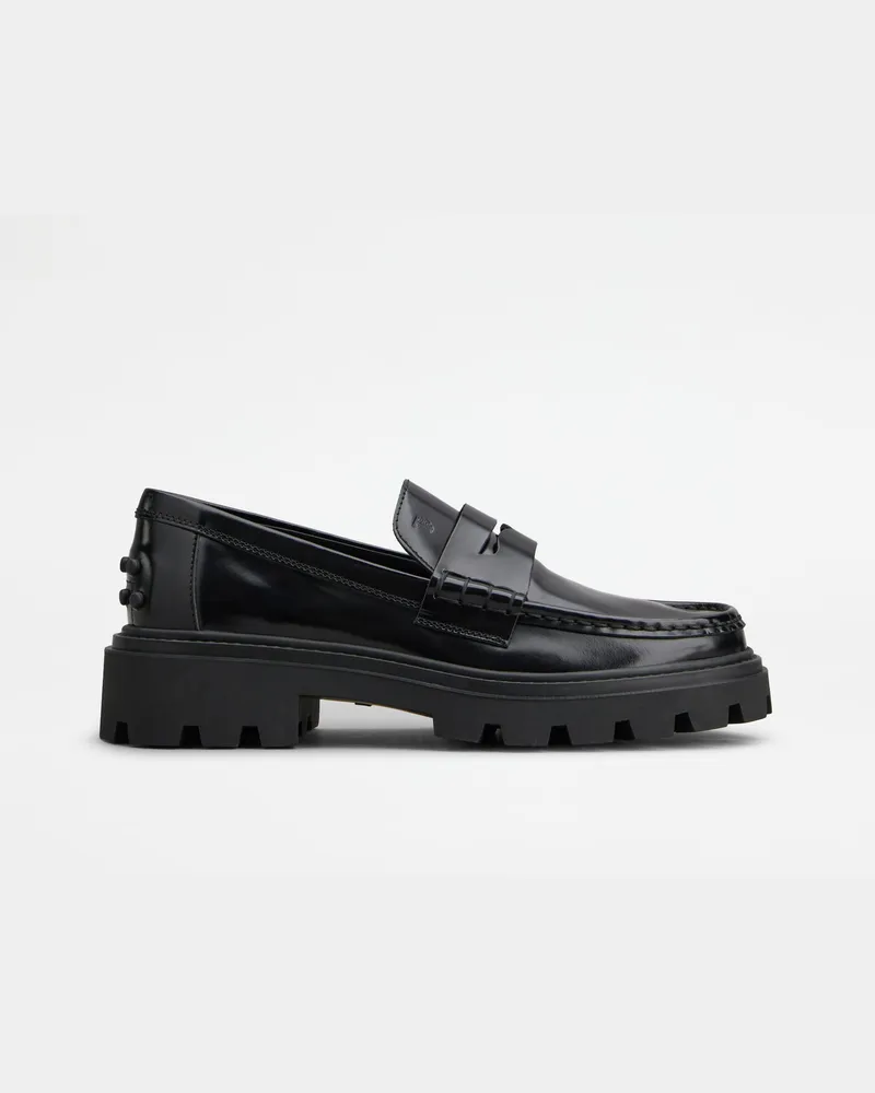 TOD'S Loafers aus Leder, SCHWARZ Shoes Schwarz