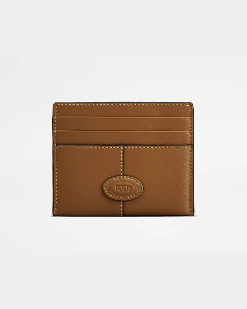 TOD'S Kreditkartenetui aus Leder, BRAUN,  - Wallets Braun