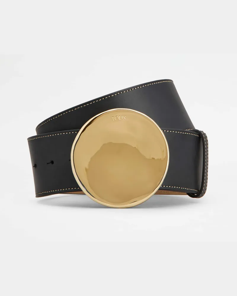 TOD'S Gürtel aus Leder, SCHWARZ, 85 - Belts Schwarz