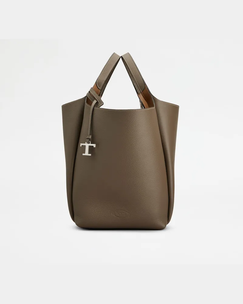 TOD'S Beuteltasche aus Leder Small, GRAU,  - Bags Grau