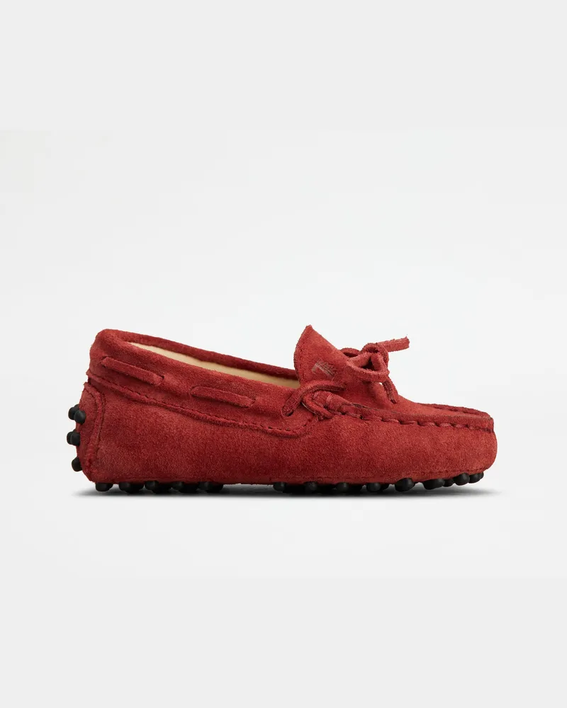 TOD'S Mokassins Gommino Junior aus Veloursleder, ROT Junior Shoes Rot