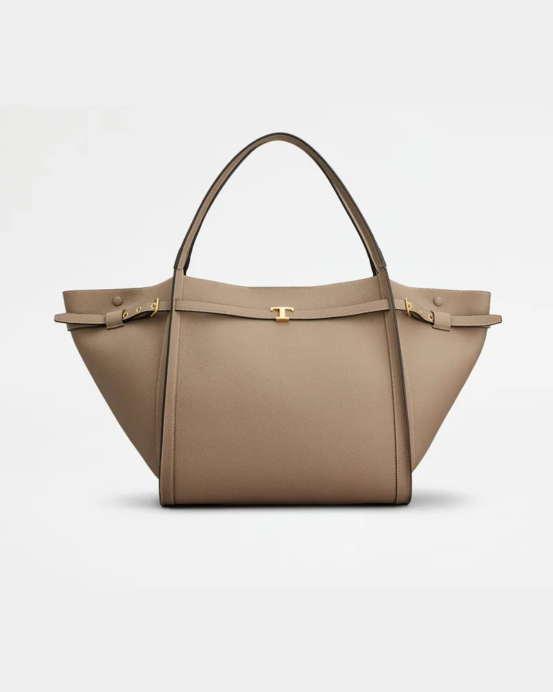 TOD'S Shopper aus Leder Medium, BEIGE,  - Bags Beige