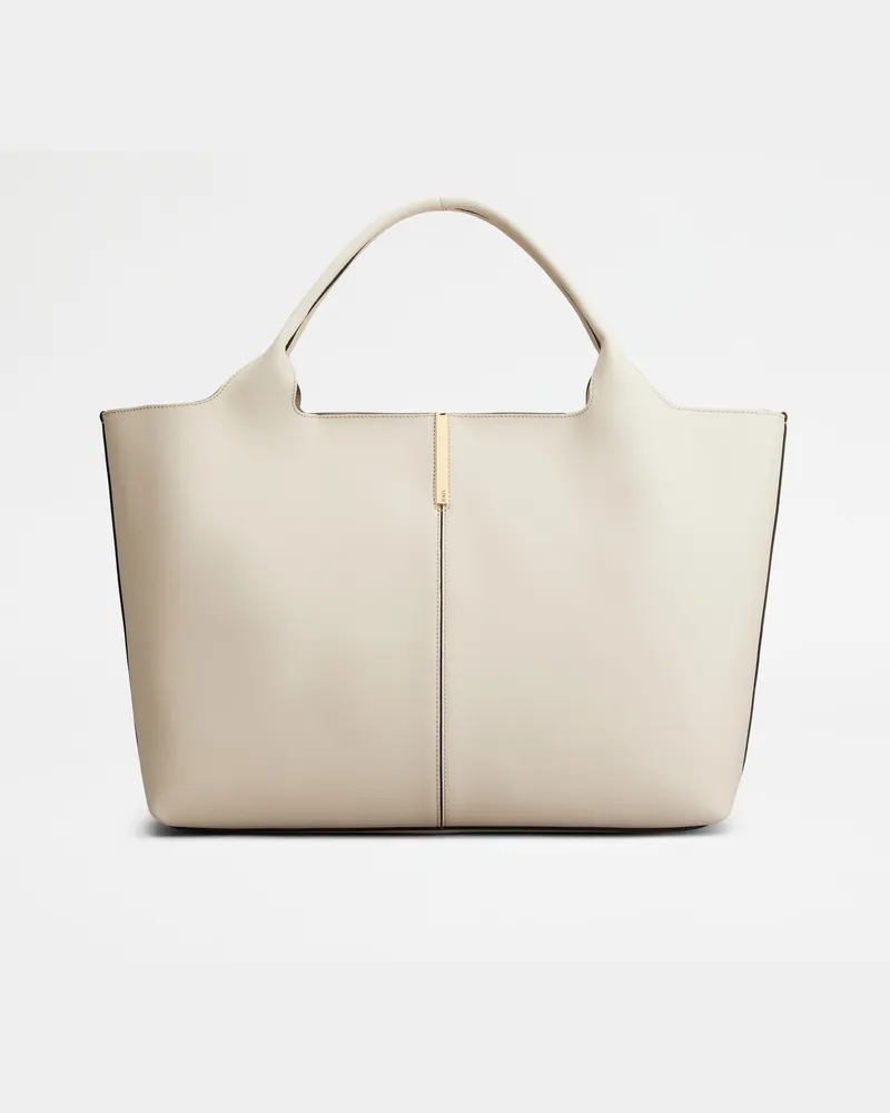 TOD'S Shopper aus Leder Medium, WEISS,  - Bags Weiss