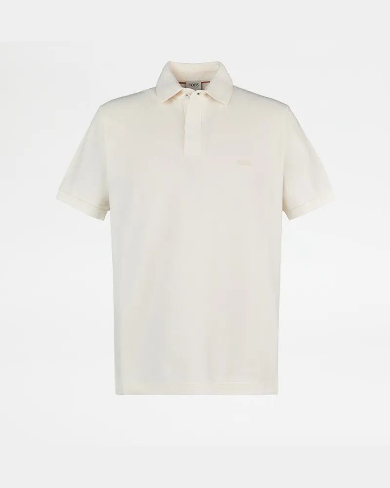 TOD'S Poloshirt aus Piqué, WEISS Shirts Weiss