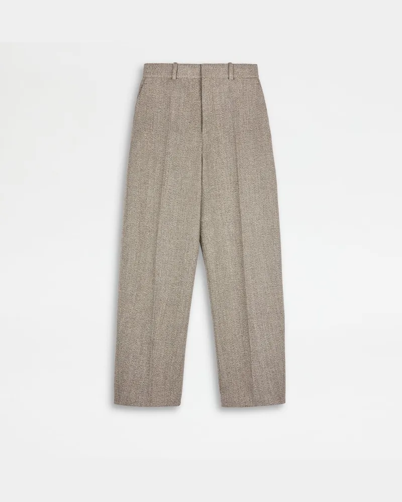 TOD'S Hose aus Mouliné-Wolltwill, BEIGE Trousers Beige
