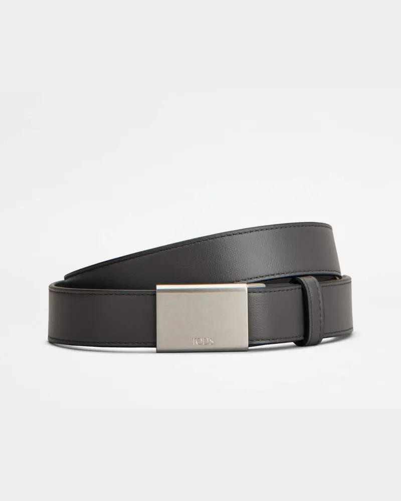 TOD'S Gürtel aus Leder, GRAU, 95 - Belts Grau