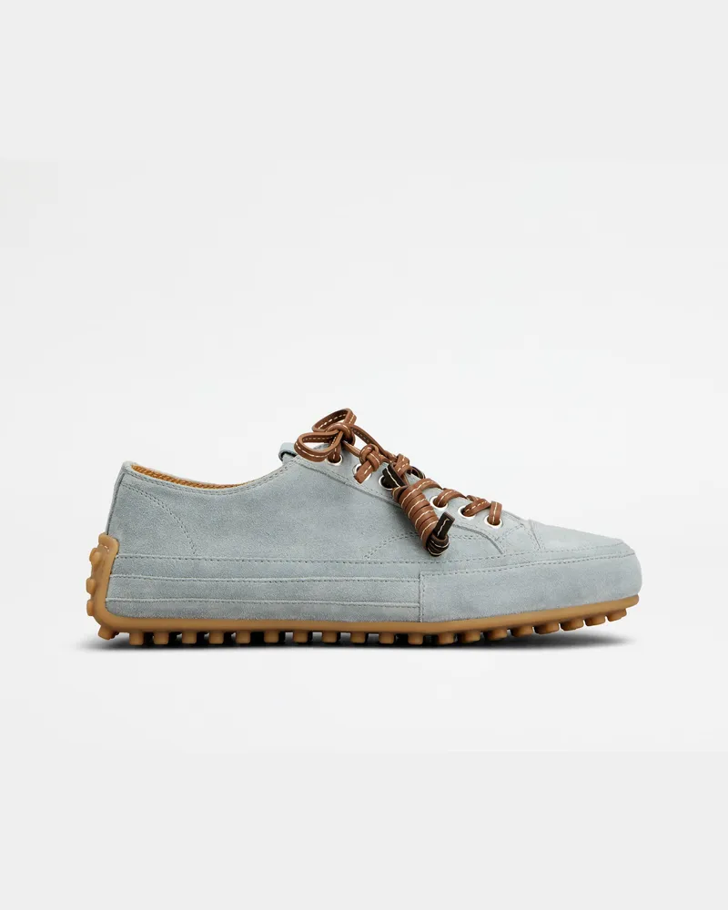 TOD'S Sneakers aus Veloursleder, HELLBLAU Shoes Hellblau