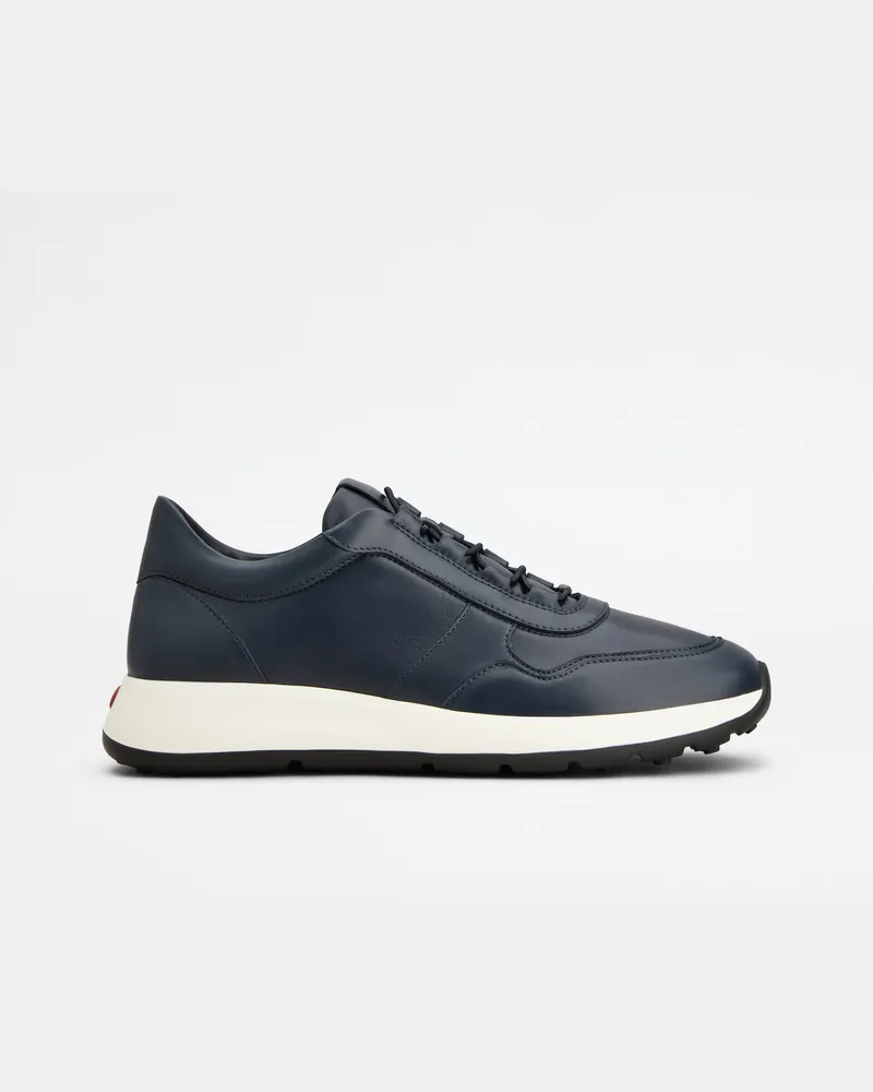 TOD'S Sneakers Red Dot aus Leder, BLAU Shoes Blau