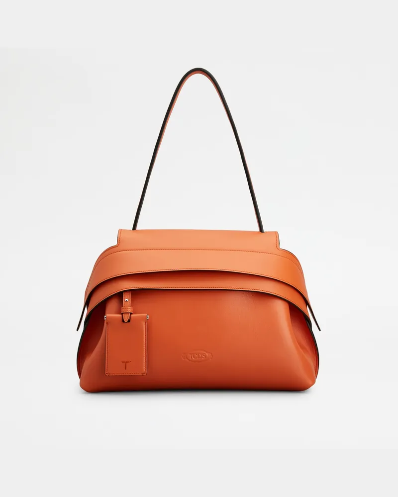 TOD'S Wave Bag aus Leder Small, ORANGE,  - Bags Orange