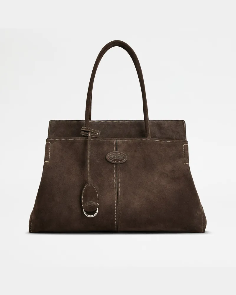 TOD'S Shopper aus Veloursleder Medium, BRAUN,  - Bags Braun