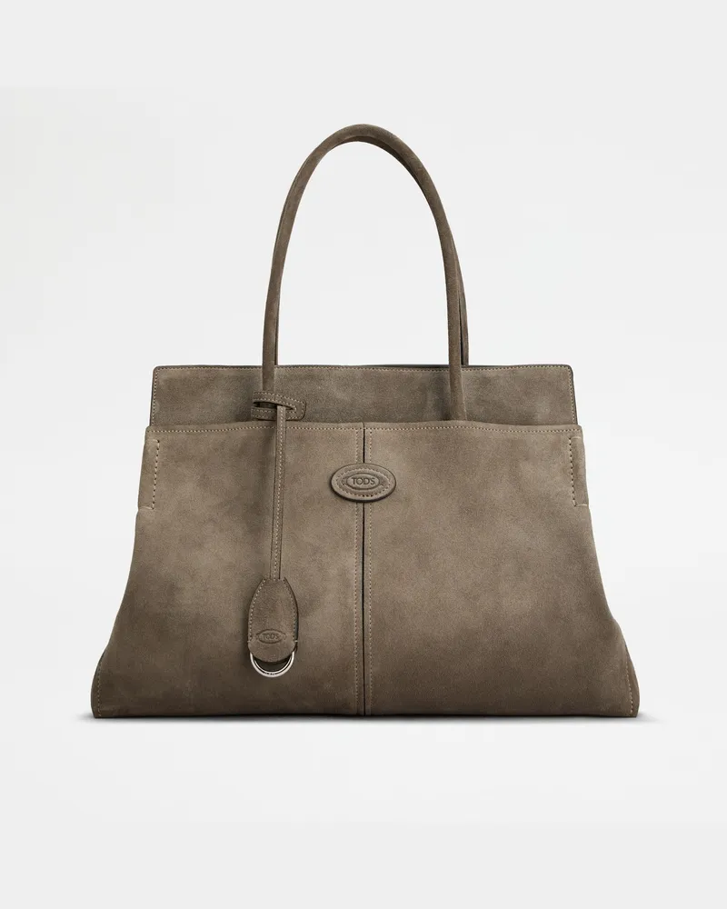 TOD'S Shopper aus Veloursleder Medium, BRAUN,  - Bags Braun
