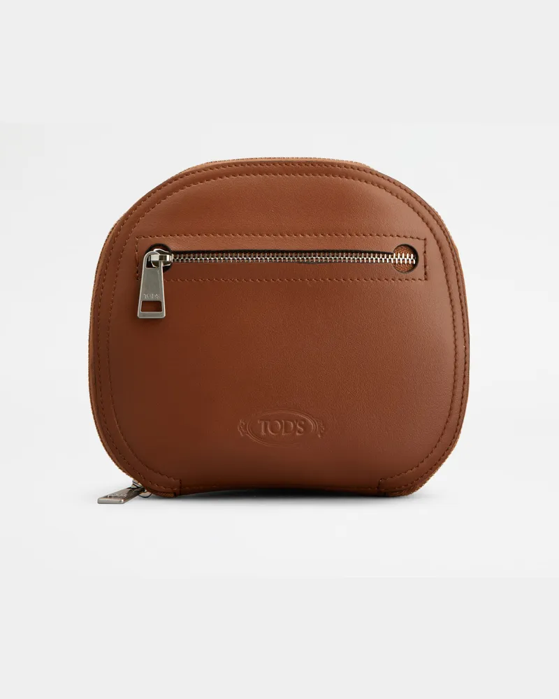 TOD'S Faltbare Tasche aus Canvas und Leder, BRAUN,  - Wallets Braun