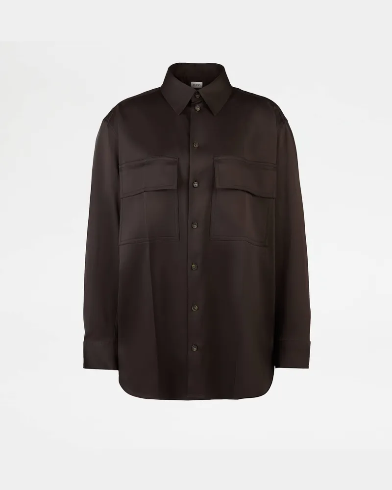 TOD'S Bluse aus Viskose, BRAUN Shirts Braun