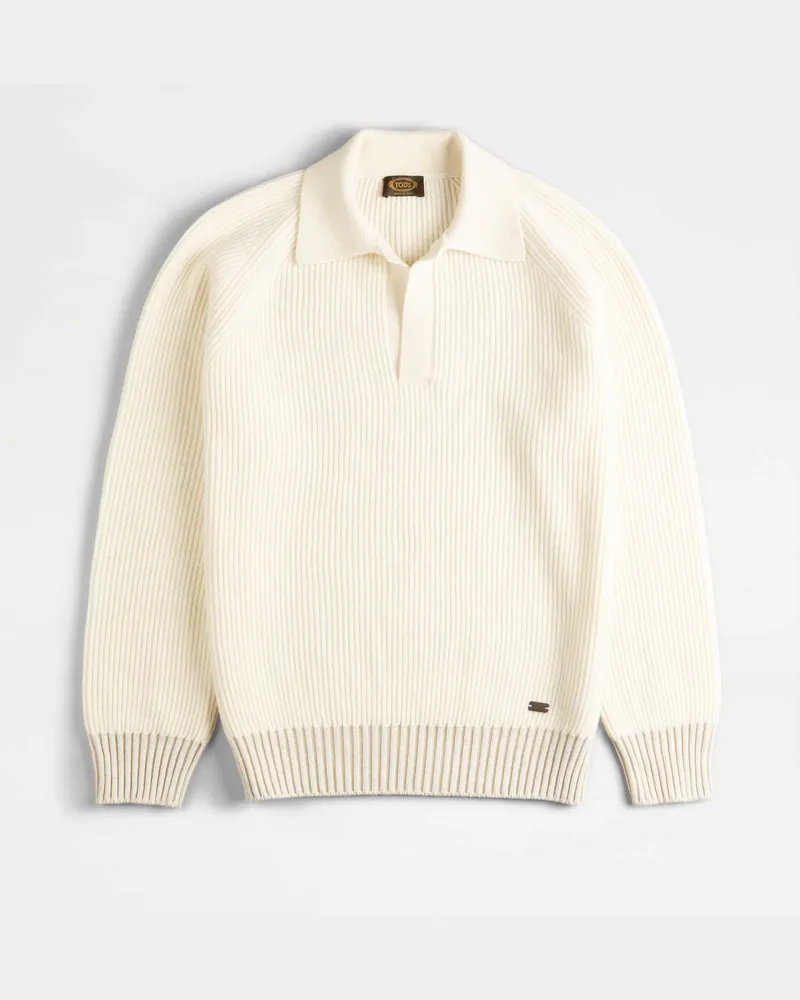 TOD'S Pullover aus einer Kaschmirmischung, CREME,WEISS Knitwear Creme