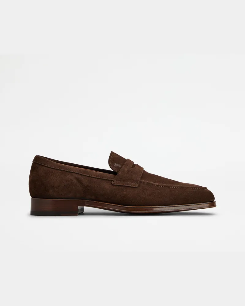 TOD'S Loafer aus Veloursleder, BRAUN Shoes Braun