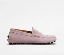 Mokassins Gommino Bubble aus Veloursleder, LILA Shoes