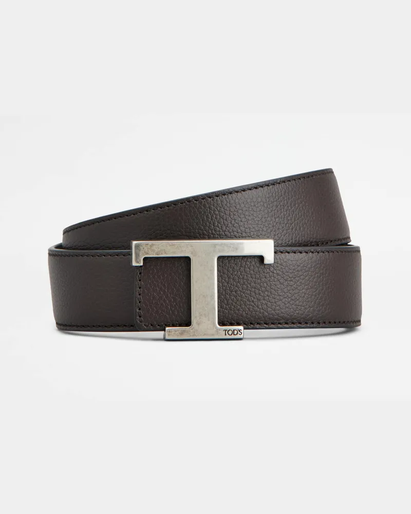TOD'S Wendbarer Gürtel T Timeless aus Leder, SCHWARZ,BRAUN, 95 - Belts Schwarz