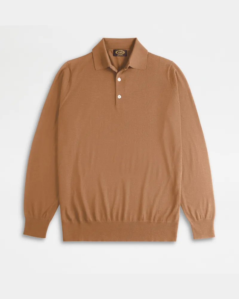 TOD'S Polohemd aus Wolle T15, BRAUN, XX - Knitwear Braun