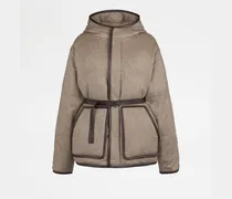Gefütterte Jacke aus einer Kaschmirmischung, BEIGE Coat / Trench