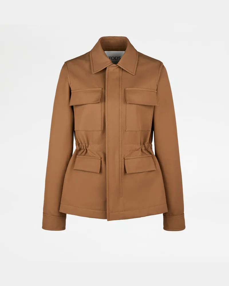 TOD'S Field Jacket aus Gabardine, BRAUN Coat / Trench Braun