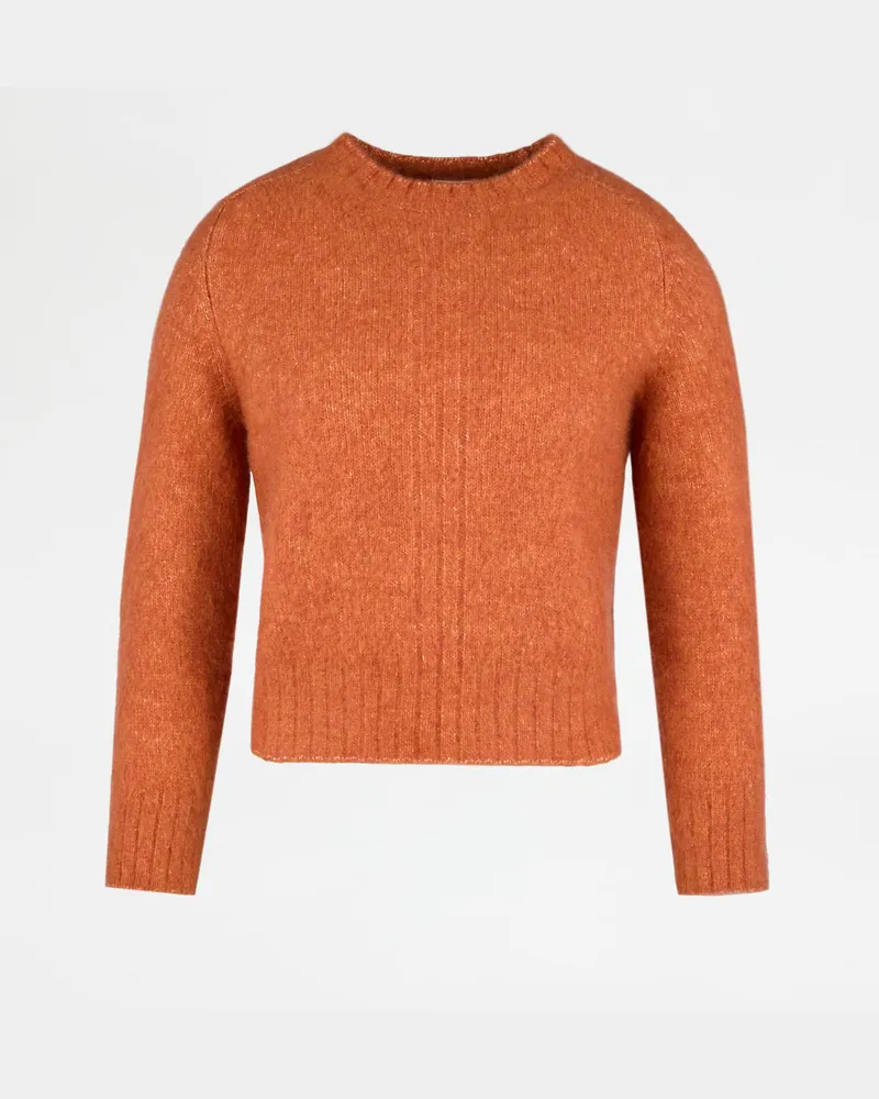 TOD'S Rundhalspullover aus Kaschmir und Seide, BRAUN Knitwear Braun