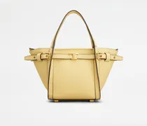 Shopper T Signature aus Leder Mini, GELB,  - Bags