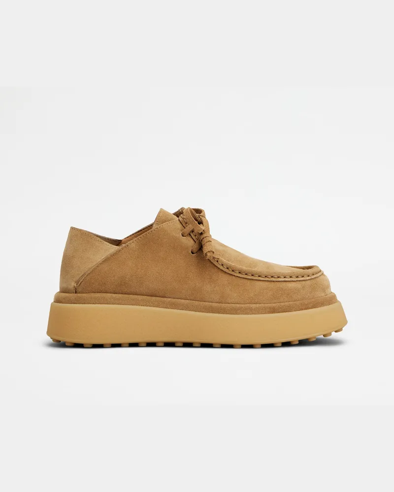 TOD'S Mule-Loafers aus Veloursleder, BRAUN Shoes Braun