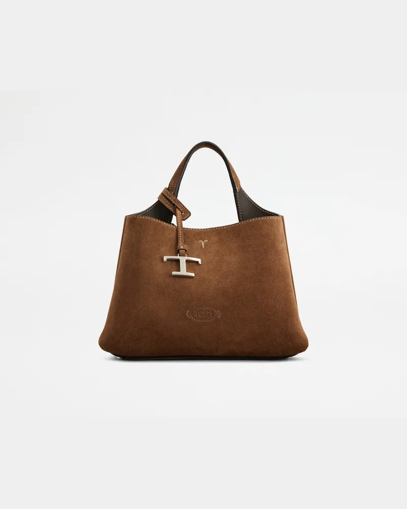 TOD'S Tasche aus Veloursleder Micro, BRAUN,  - Bags Braun